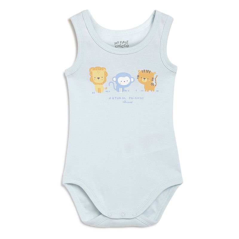 Infants Multicolor Printed Sleeveless Bodysuit (Pack Of 4) image number 5